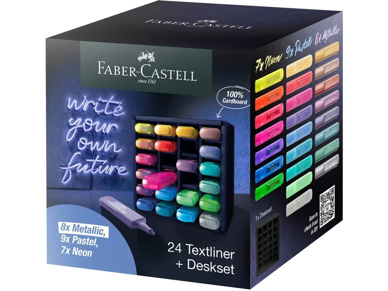 Faber-Castell Textmarker 46 Deskset 24 Stück