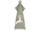 Cawö Gästetuch Alpenchic Edition Hirsch 30 x 50 cm, Beige/Grün