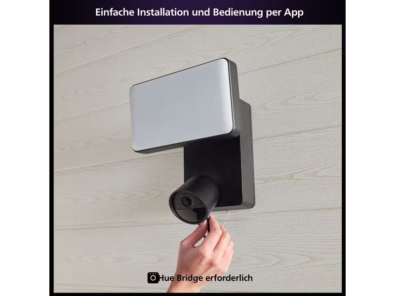 Philips Hue Secure Flutlichtkamera Schwarz