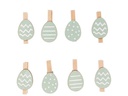 Rico Design Dekoklammer Osterei 8 Stück,  Mint