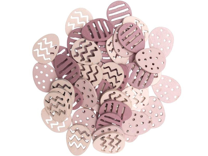 Rico Design Streudeko Ostereier 48 Stück,  Rosa