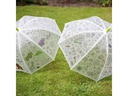 Esschert Design Regenschirm Blumen Grün/Weiss