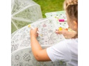 Esschert Design Regenschirm Blumen Grün/Weiss