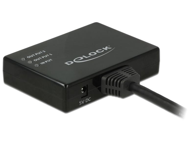 Delock 2-Port Signalsplitter HDMI - HDMI 4K/30Hz