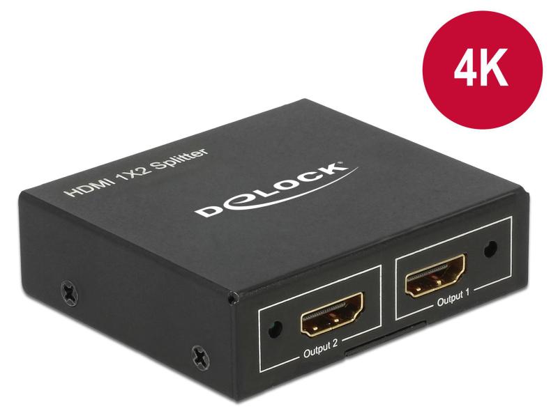 Delock 2-Port Signalsplitter HDMI - HDMI 4K/30Hz