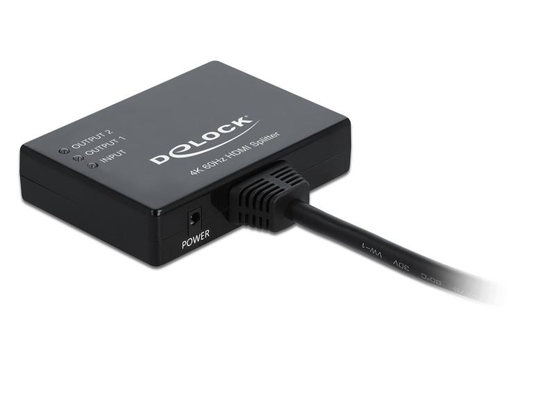 Delock 2-Port Signalsplitter HDMI- 2x HDMI 4K 60 Hz