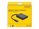Delock 2-Port Signalsplitter USB-C – Displayport MST/VXP support