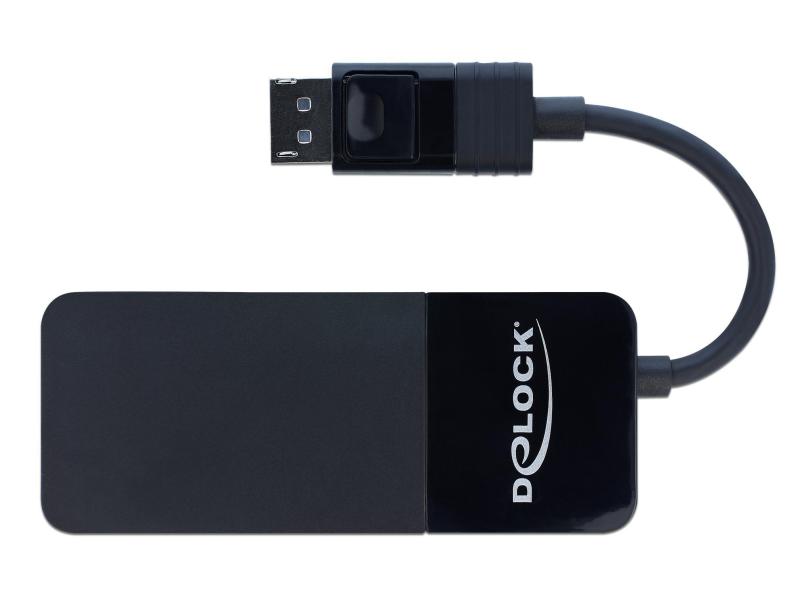 Delock 3-Port Signalsplitter Displayport, 4K/60Hz unterstützt MST