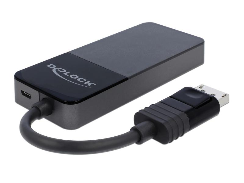 Delock 3-Port Signalsplitter Displayport, 4K/60Hz unterstützt MST
