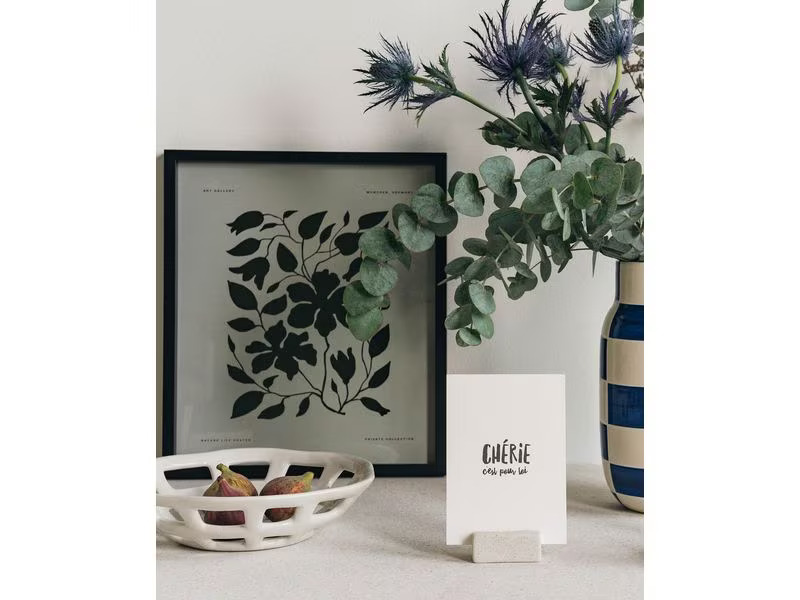 Esmée Bild Black Flower 30 x 35 cm