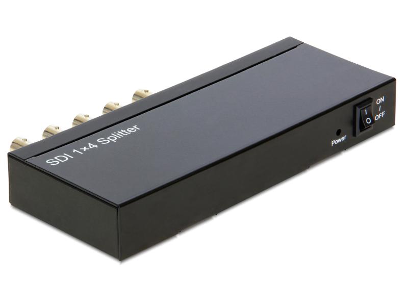 Delock 4-Port Signalsplitter 3G-SDI 1 in - 4 out
