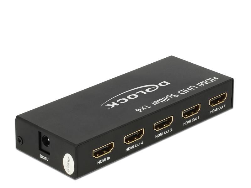 Delock 4-Port Signalsplitter HDMI - HDMI 4K/60Hz