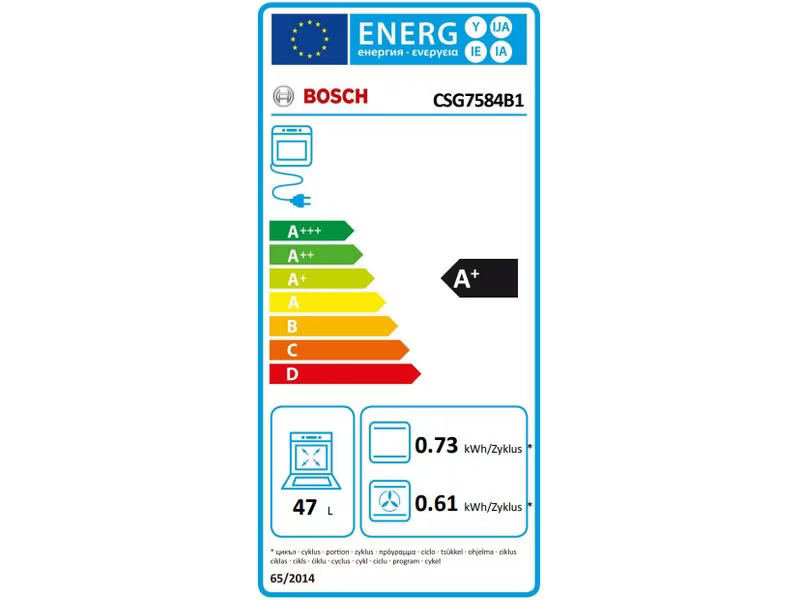 Bosch Einbaubackofen CSG7584B1 Schwarz A+