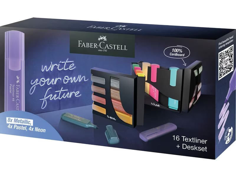 Faber-Castell Textmarker 46 Deskset 16 Stück