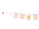 Partydeco Girlande Oh Baby 2.5 m, Gold/Hellrosa