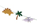 Partydeco Girlande Happy Birthday Dino 3 m, Mehrfarbig