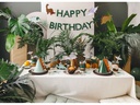 Partydeco Girlande Happy Birthday Dino 3 m, Mehrfarbig