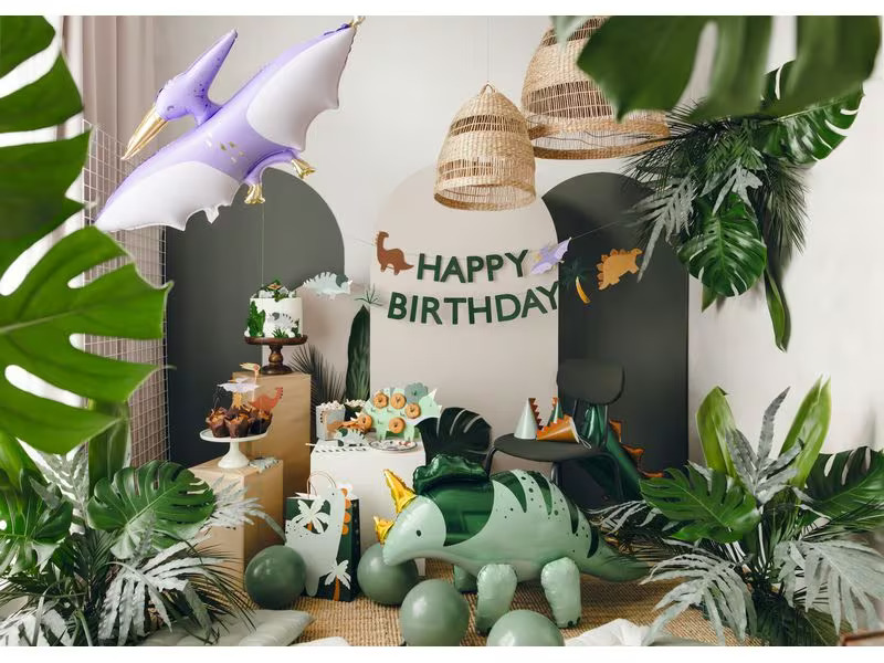 Partydeco Geschenktasche Dinosaurier 10 x 24 x 37 cm, Grün