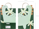 Partydeco Geschenktasche Dinosaurier 10 x 24 x 37 cm, Grün