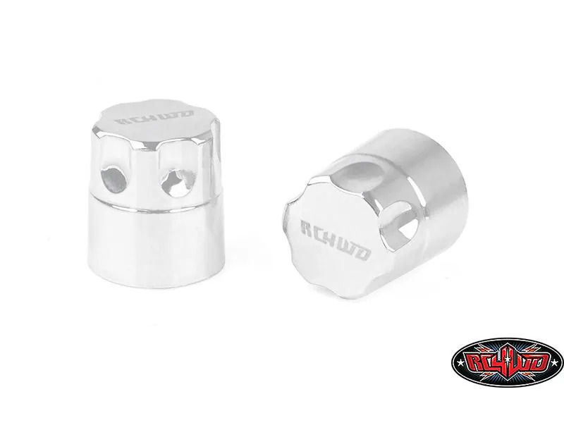RC4WD Radmuttern M4 Rally Locking Hub Chrom, 2 Stück, 1:10