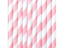 Partydeco Strohhalm 19.5 cm, 10 Stück, Rosa/Weiss