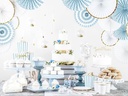 Partydeco Strohhalm 19.5 cm, 10 Stück, Hellblau/Weiss
