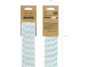 Partydeco Strohhalm 19.5 cm, 10 Stück, Hellblau/Weiss