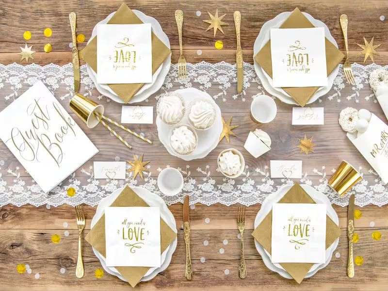 Partydeco Streudeko Kreise Gold