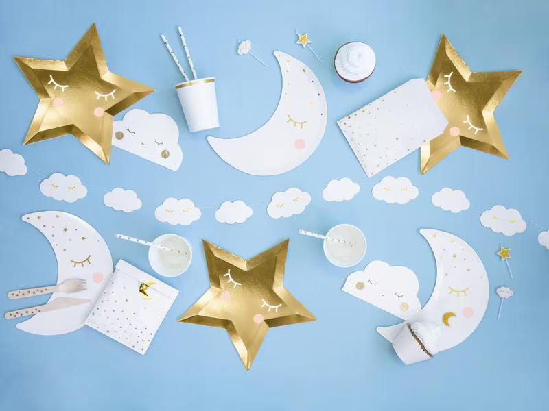 Partydeco Papierservietten Wolke 16 x 9.5 cm, 20 Stück
