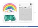 Partydeco Luftballon Uni Rainbow Pastel 10 Stück, Mint, Ø 30 cm
