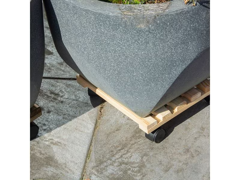 Esschert Design Rolleruntersetzer Quadratisch L Nature/Schwarz