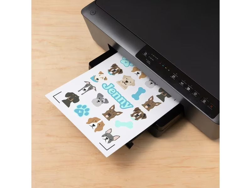 Cricut Stickerpapier Joy Xtra A4, 5 Bogen, Weiss Holo