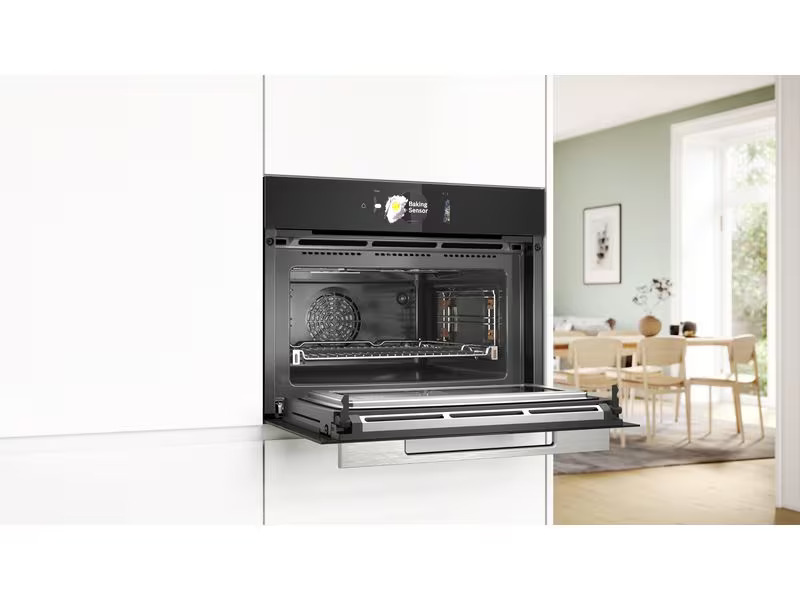 Bosch Einbaubackofen mit Mikrowelle CMG778NB1 Schwarz