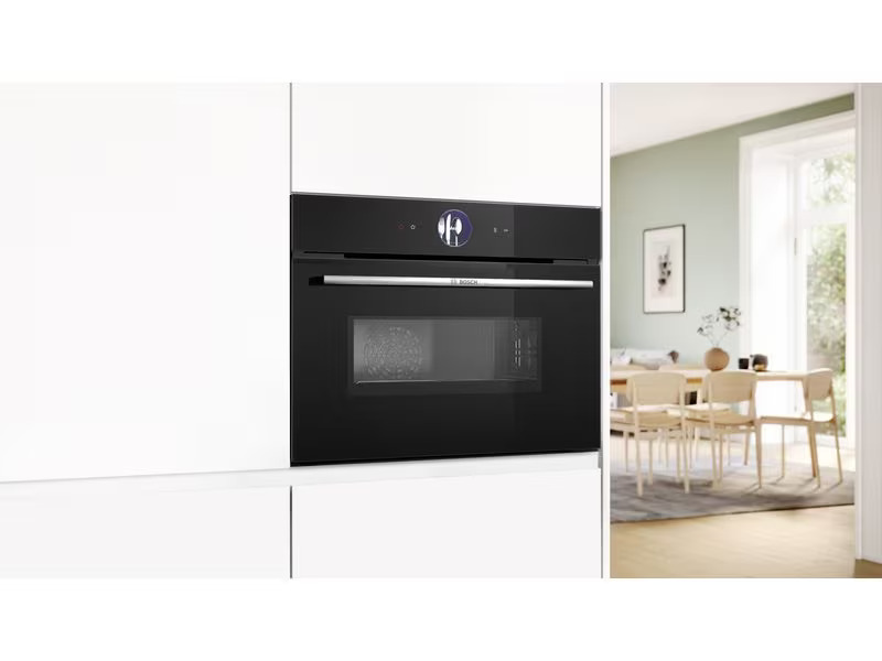 Bosch Einbaubackofen mit Mikrowelle CMG7761B1 Schwarz