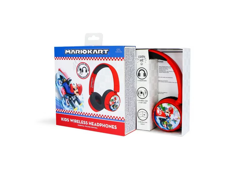 OTL On-Ear-Kopfhörer Mario Kart Schwarz; Rot