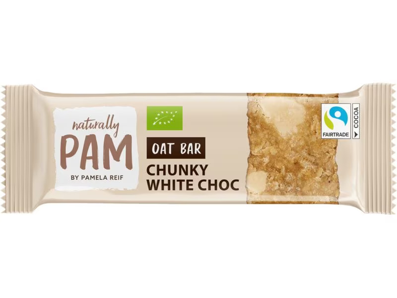 Naturally Pam Riegel Bio Oat Bar – Chunky White Choc 12 x 40 g