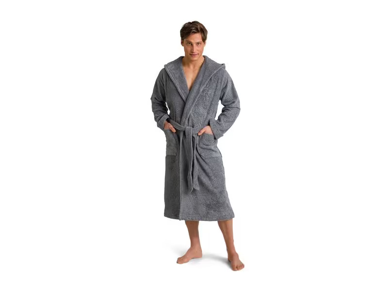 Möve Bademantel Superwuschel M, Stone Gray
