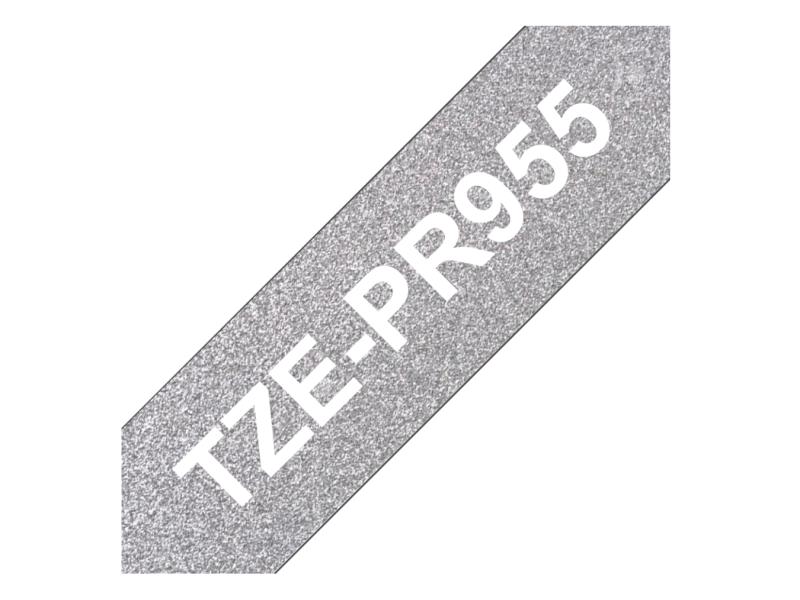 Brother Beschriftungsband TZe-PR955 Weiss auf Silber