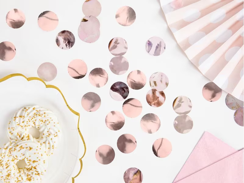 Partydeco Streudeko Kreise Roségold