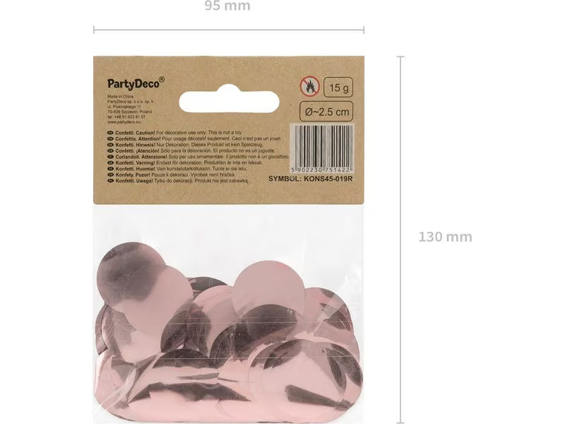 Partydeco Streudeko Kreise Roségold