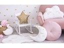 Partydeco Kissen Lovely Swan 34 x 35 cm, Crème/Gold
