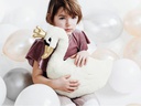 Partydeco Kissen Lovely Swan 34 x 35 cm, Crème/Gold