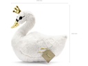 Partydeco Kissen Lovely Swan 34 x 35 cm, Crème/Gold