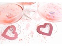 Partydeco Glasmarkierer Herz Rosa