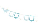 Partydeco Girlande Wal 15 m, Blau