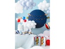 Partydeco Girlande Flugzeug 3 m, Dunkelblau