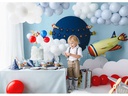 Partydeco Girlande Flugzeug 3 m, Dunkelblau