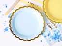 Partydeco Einwegteller Blau, 18 cm, 6 Stück