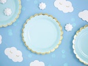 Partydeco Einwegteller Blau, 18 cm, 6 Stück