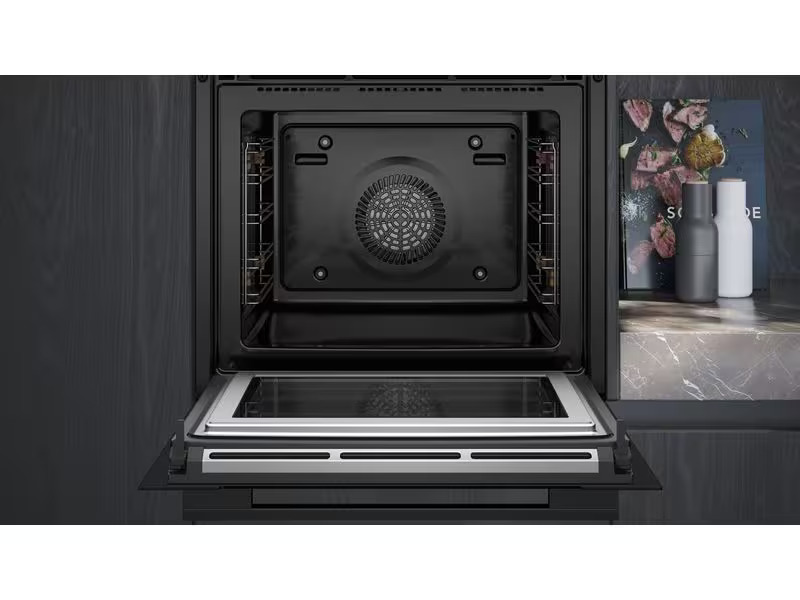 Siemens Einbaubackofen mit Mikrowelle iQ700 HM776G1B1C Schwarz